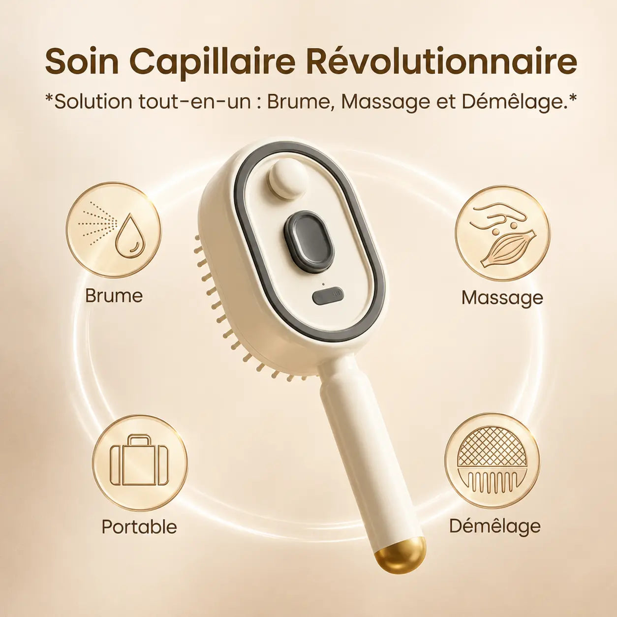 Bruméo — Brosse Anti-Frisottis à Brume